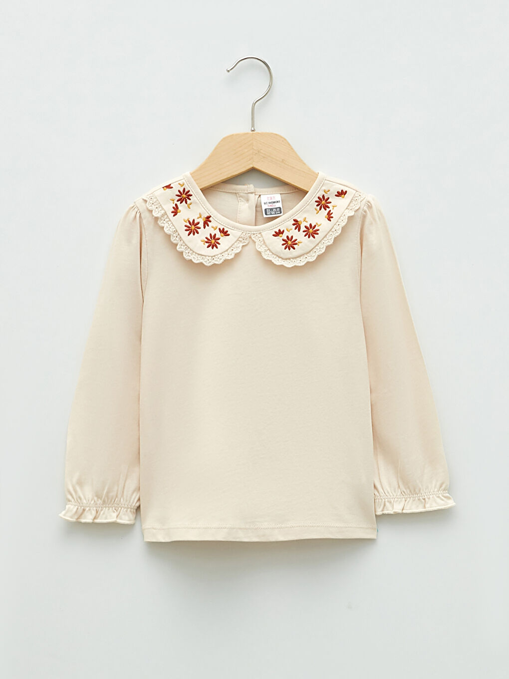 Bebe Collar Long Sleeve Embroidery Detailed Baby Girl T-Shirt and Skirt 2-Pack Set-9