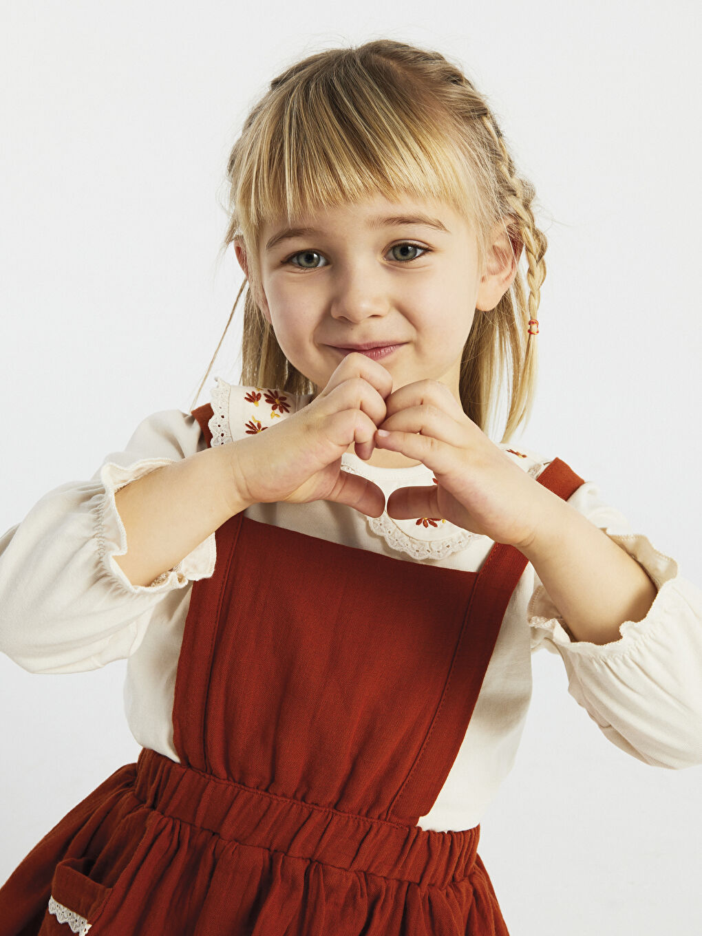 Bebe Collar Long Sleeve Embroidery Detailed Baby Girl T-Shirt and Skirt 2-Pack Set-3