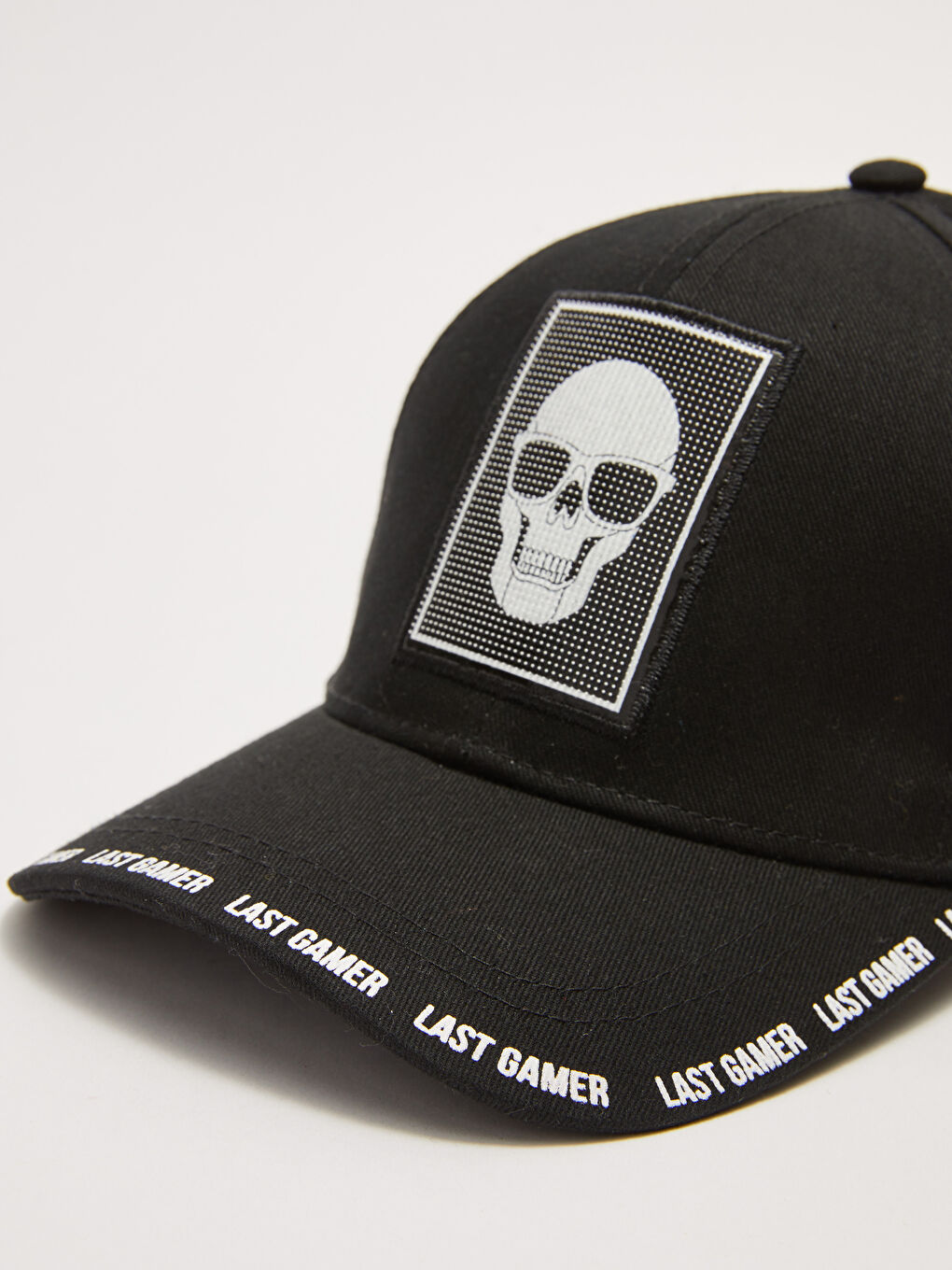 Siyah Baskılı Erkek Çocuk Kep Şapka-1