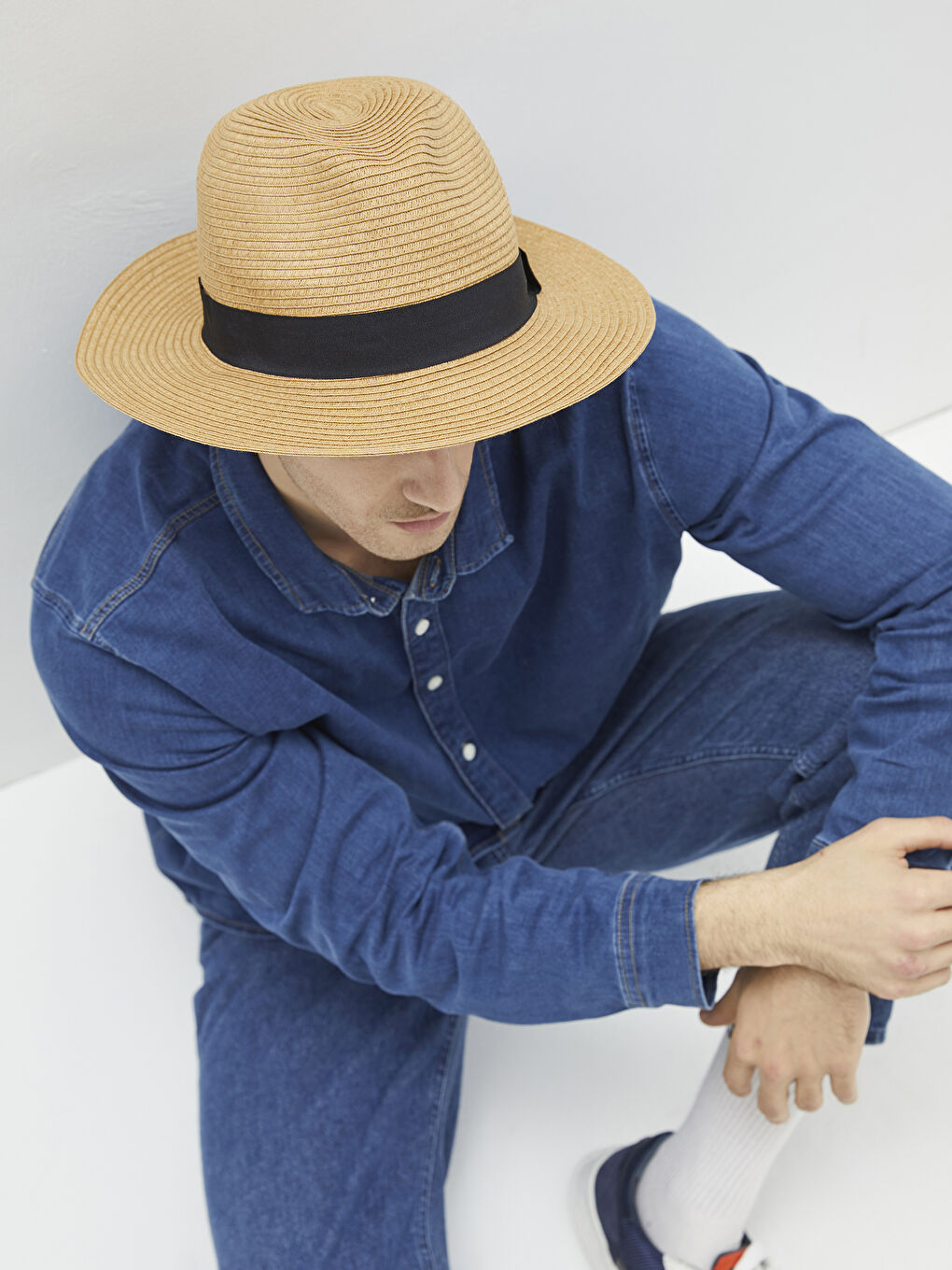 LCW ACCESSORIES Men's Straw Fedora Hat -S29373Z8-FBV
