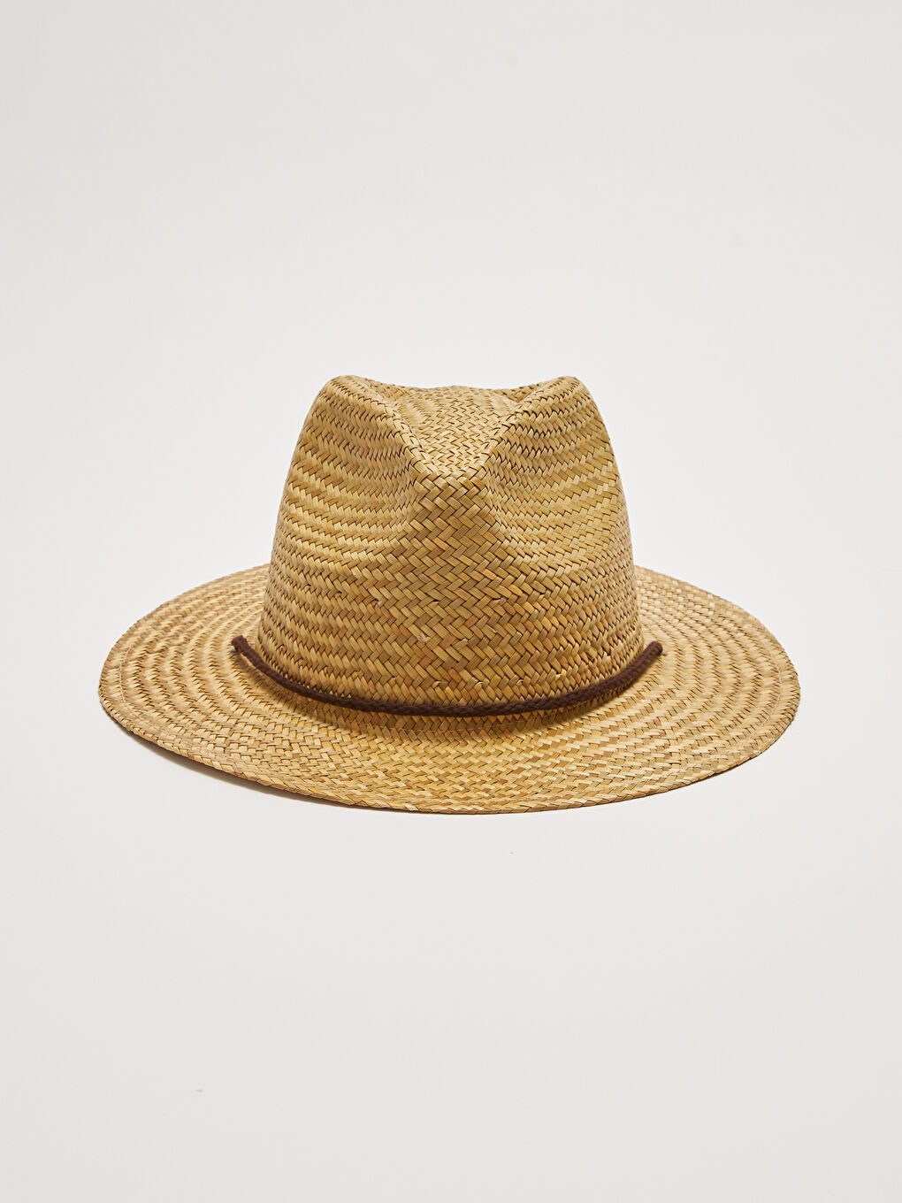 Straw Lace Detailed Men's Fedora Hat-3
