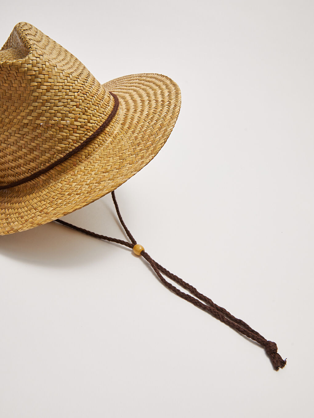 Straw Lace Detailed Men's Fedora Hat-6