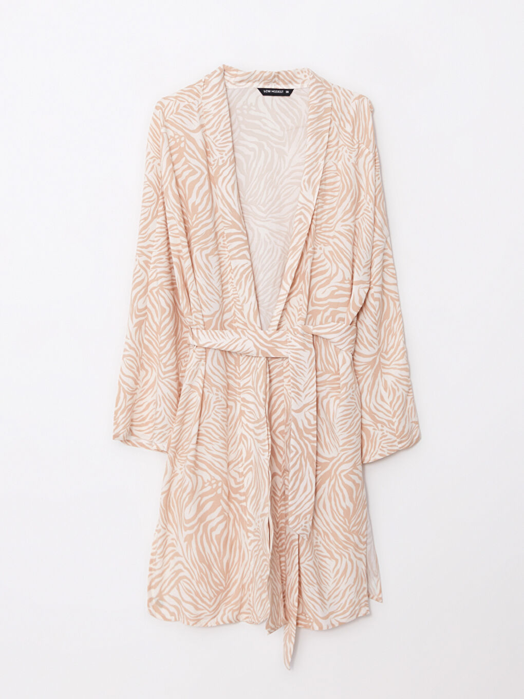 Kimono pour Femmes en Viscose Surdimensionné à Motifs à Manches Longues avec Col Châle-5