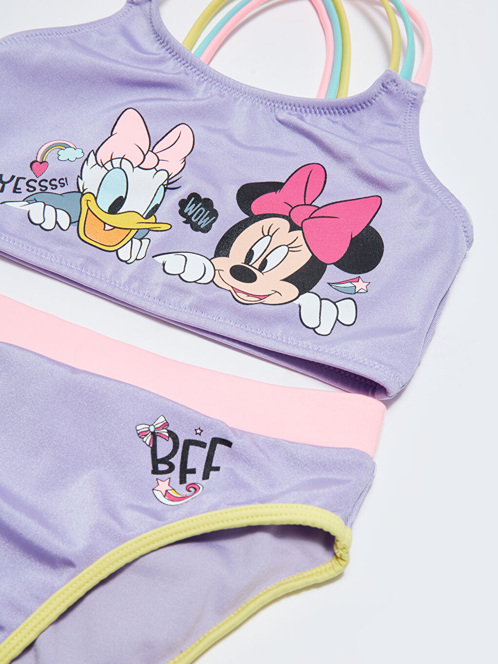 Girls' Bikini with Minnie Mouse and Daisy Duck Print in Stretchy Fabric -S29407Z4-FKW