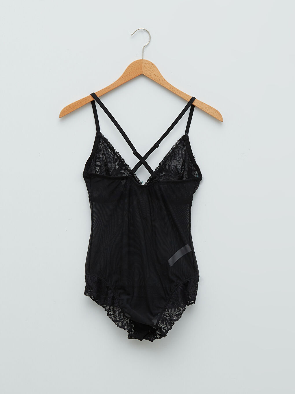 LCW DREAM Siyah V Yaka Dantelli Babydoll - 1