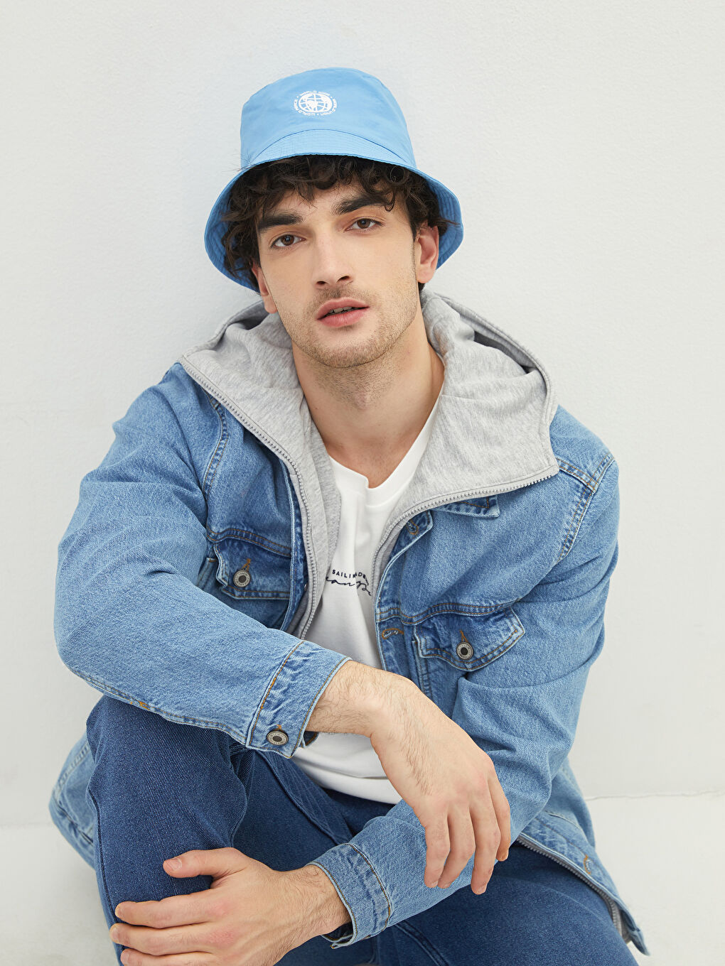 Label Printed Men's Bucket Hat