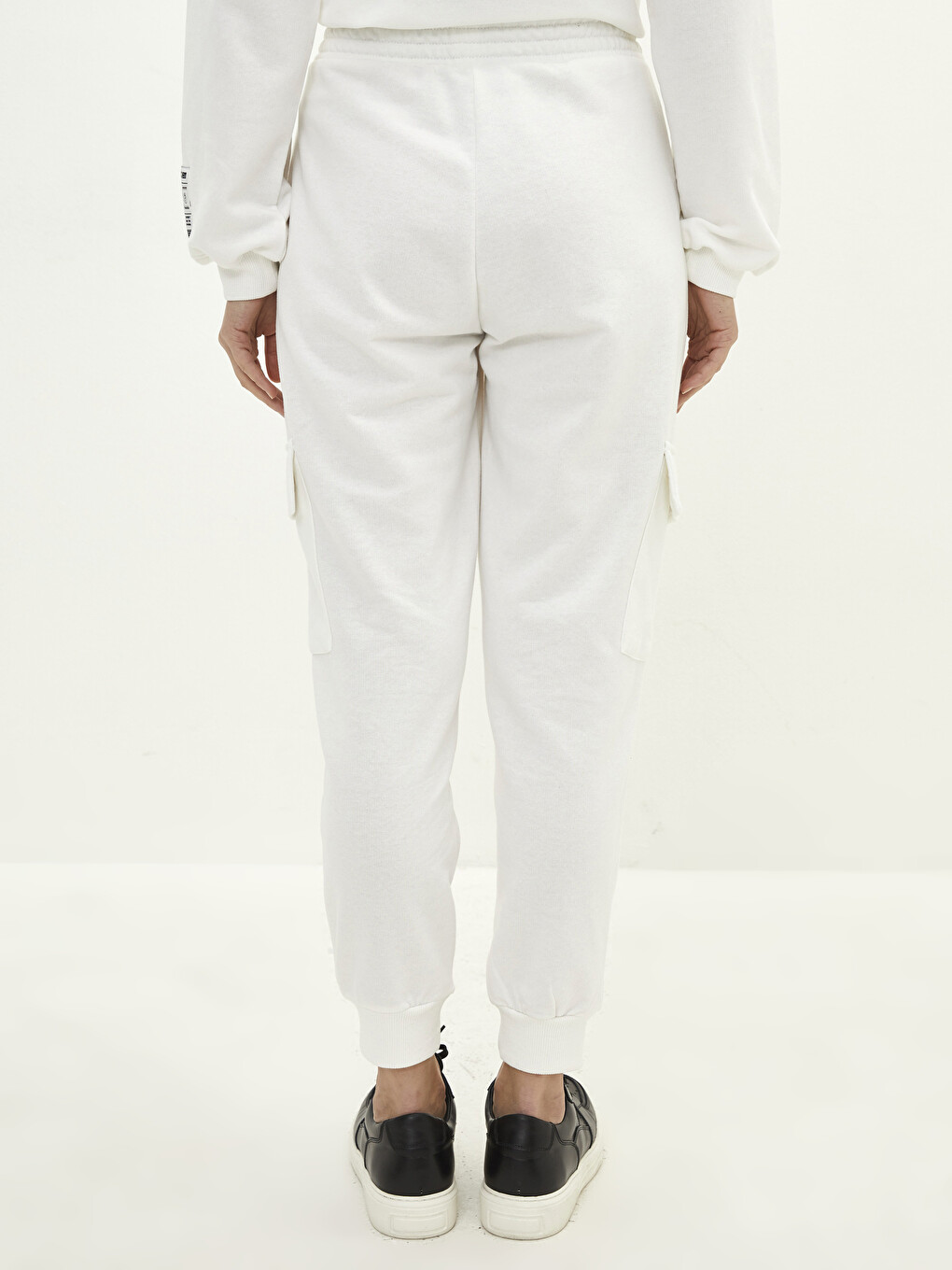 Elastic Waist Text Printed Women's Jogger Sweatpants-8