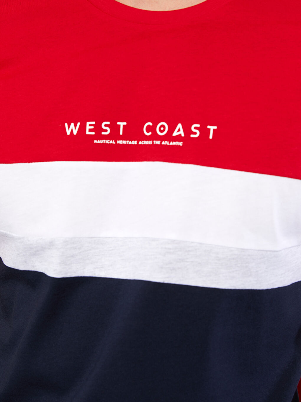 Crew Neck Short Sleeve Color Block Jersey Men's T-Shirt-3