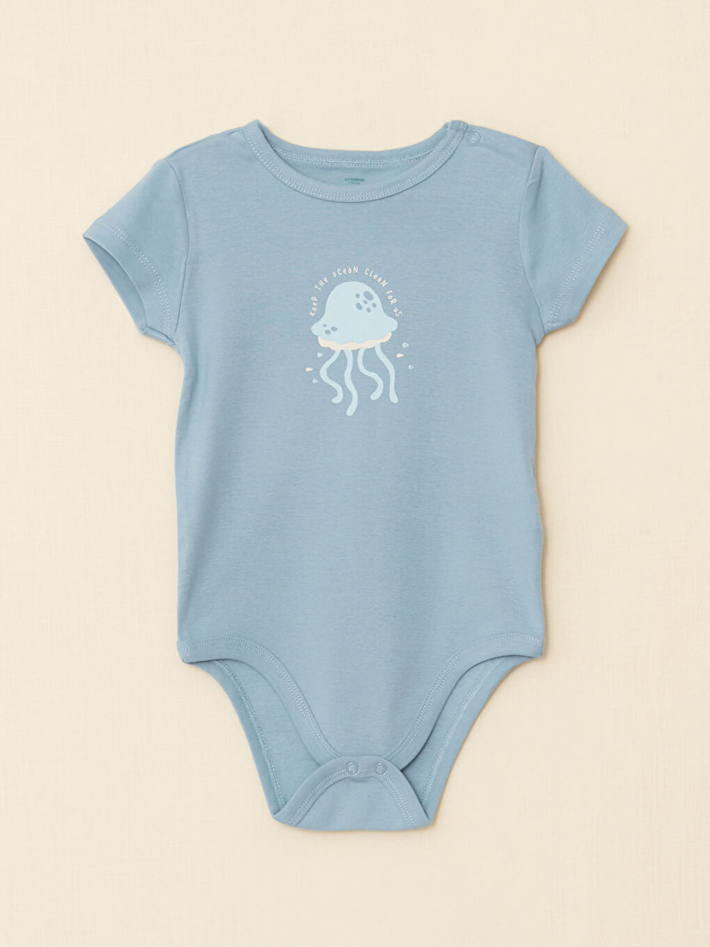 Crew Neck Short Sleeve Printed Baby Boy Bodysuit with Snap Crotch 2-Pack-1