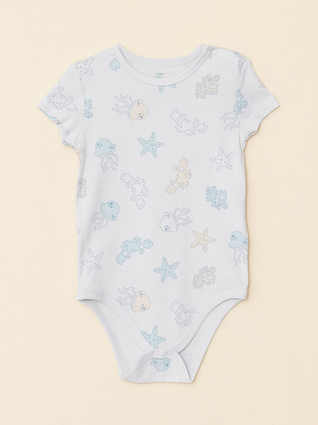 Crew Neck Short Sleeve Printed Baby Boy Bodysuit with Snap Crotch 2-Pack-2