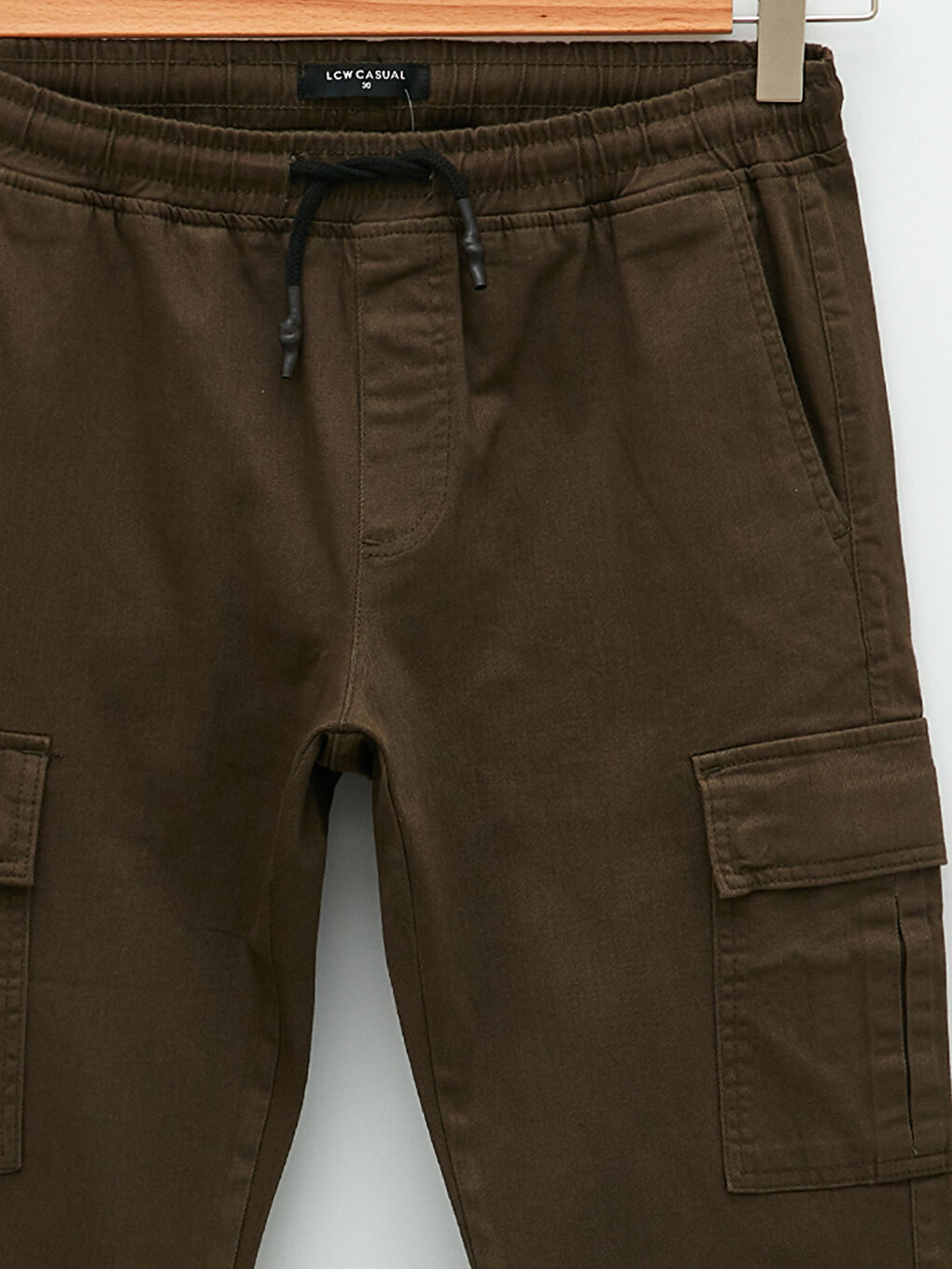 بنطلون كارغو تويل رفيع للرجال-7
