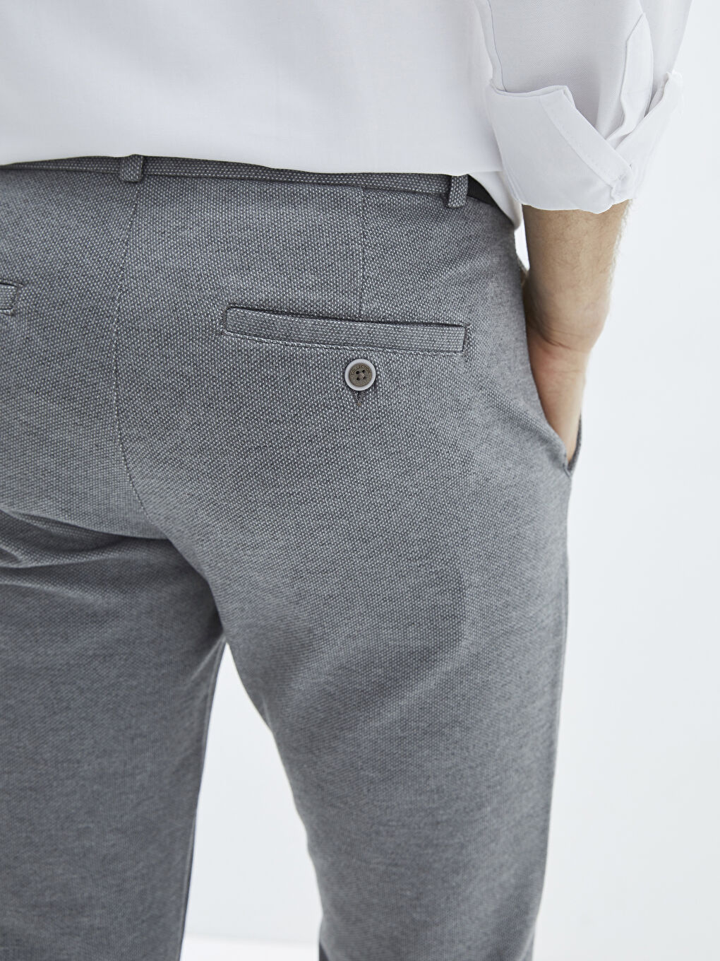 Gri Slim Fit Erkek Pantolon-2