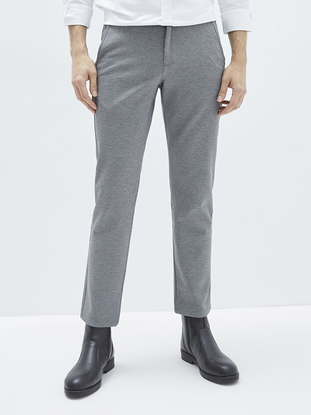 Gri Slim Fit Erkek Pantolon-3