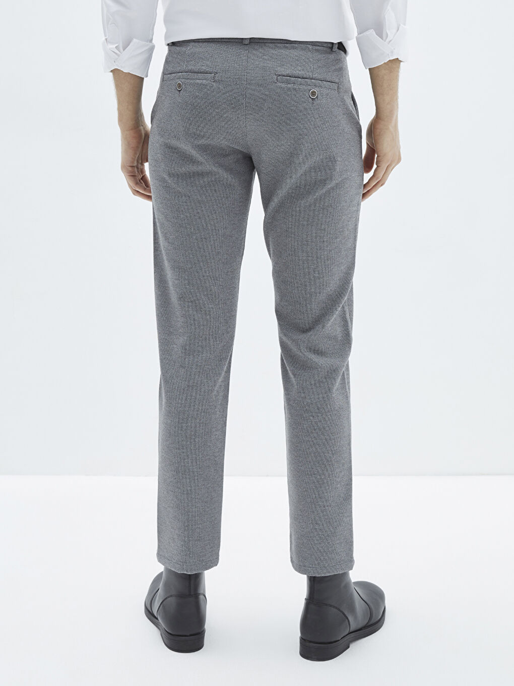 Gri Slim Fit Erkek Pantolon-4