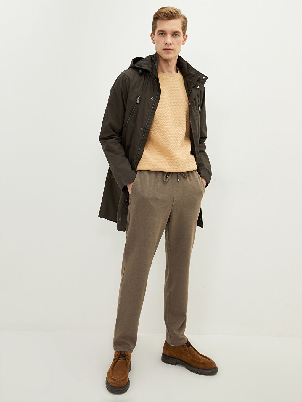 Kahverengi Slim Fit Erkek Pantolon