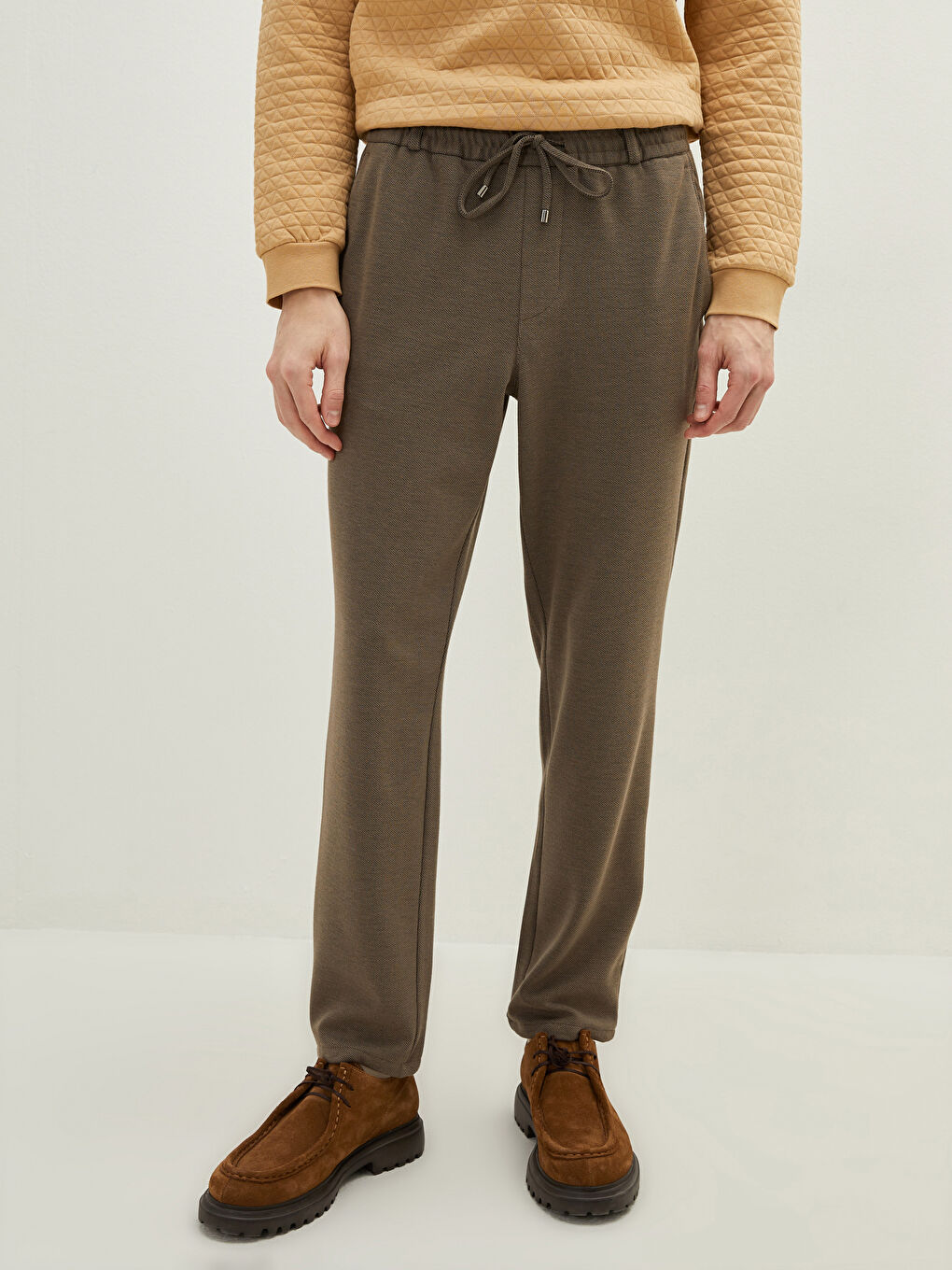 Kahverengi Slim Fit Erkek Pantolon-4