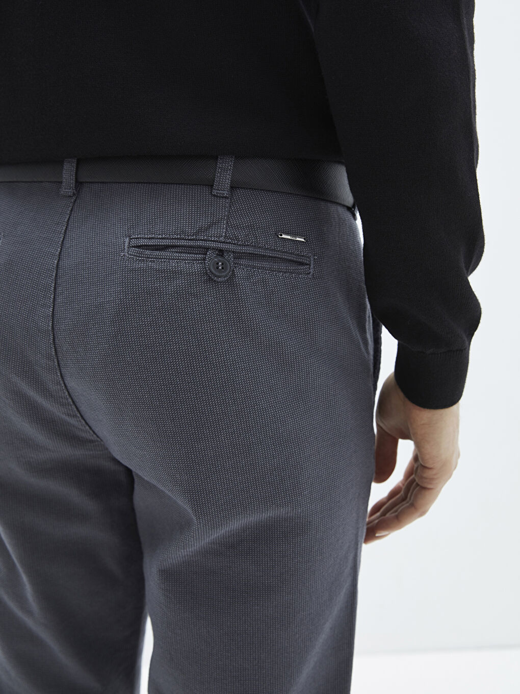 Standard Fit Textured Men's Trousers-2