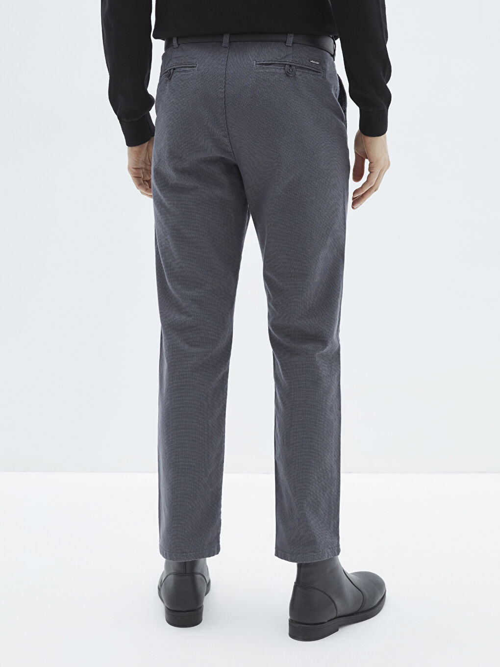 Standard Fit Textured Men's Trousers-4