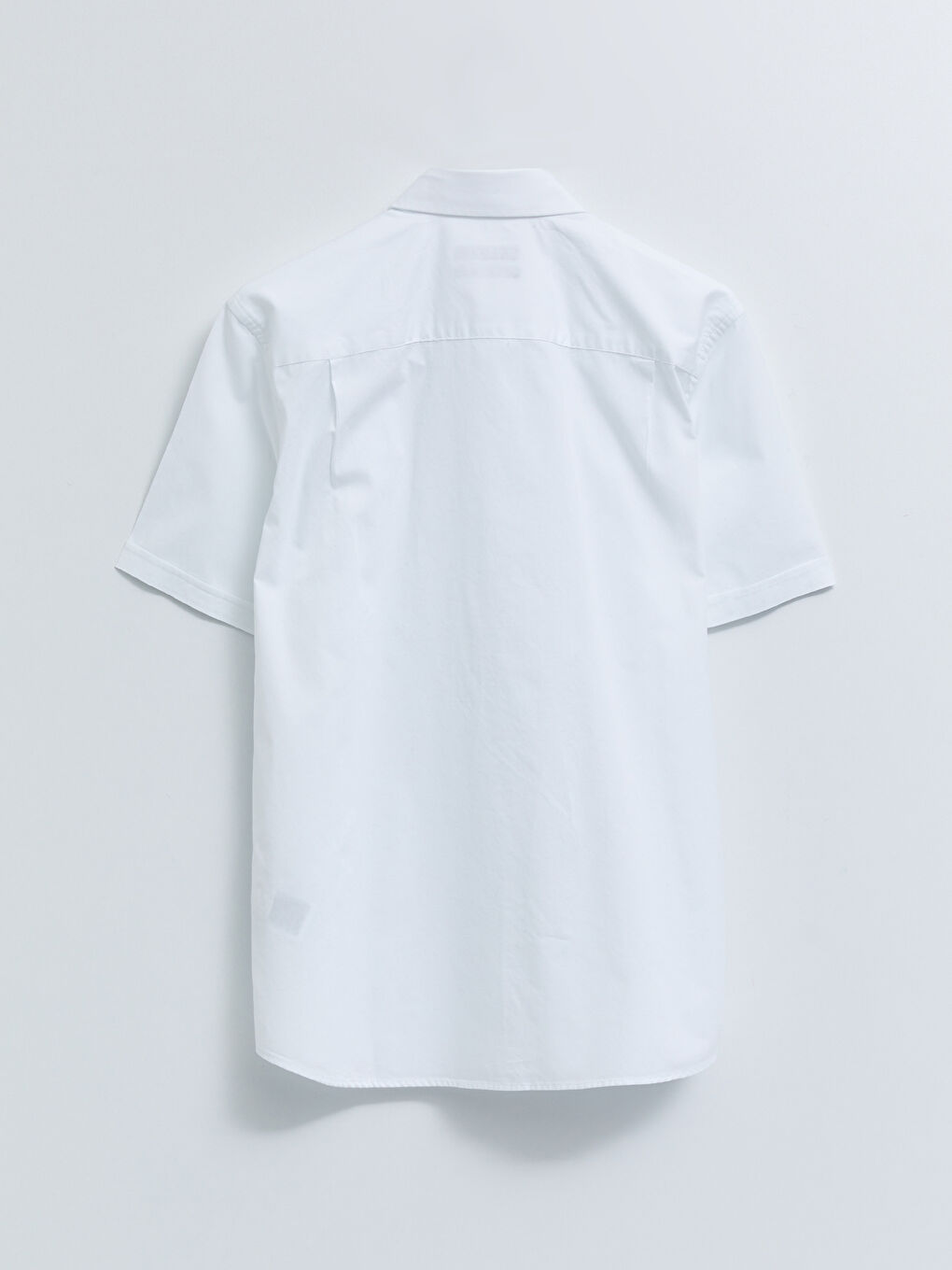 Beyaz Regular Fit Kısa Kollu Oxford Erkek Gömlek-5