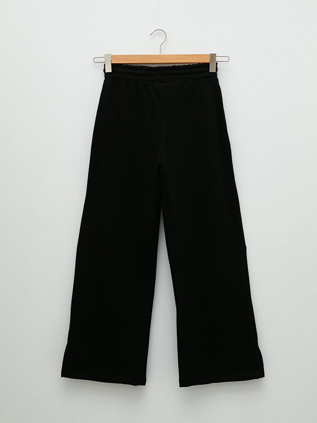 Siyah Beli Lastikli Düz Cep Detaylı Kadın Eşofman Altı-7