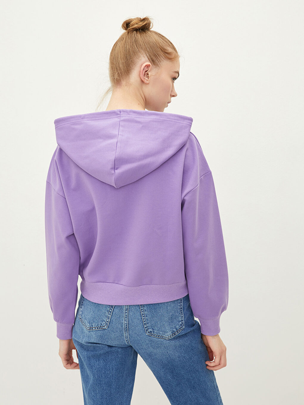 Plain Long Sleeve Women's Hoodie-5