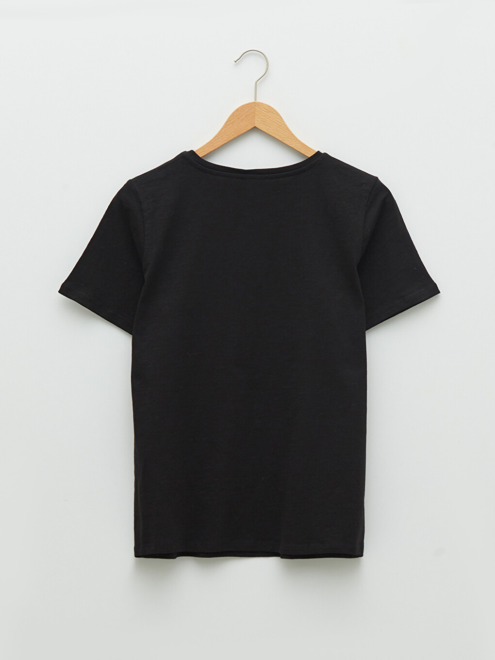 Κοντομάνικο T-Shirt Γυναικείο από Βαμβάκι με Στρογγυλή Λαιμόκοψη και Ίσια Γραμμή-6