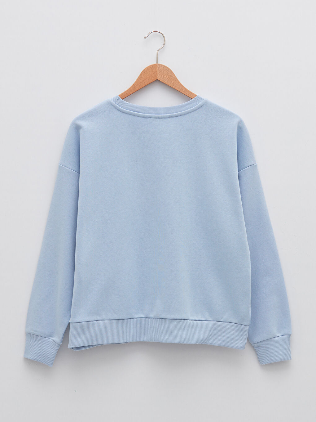 Mavi Bisiklet Yaka Nakışlı Kadın Kalın Sweatshirt-6