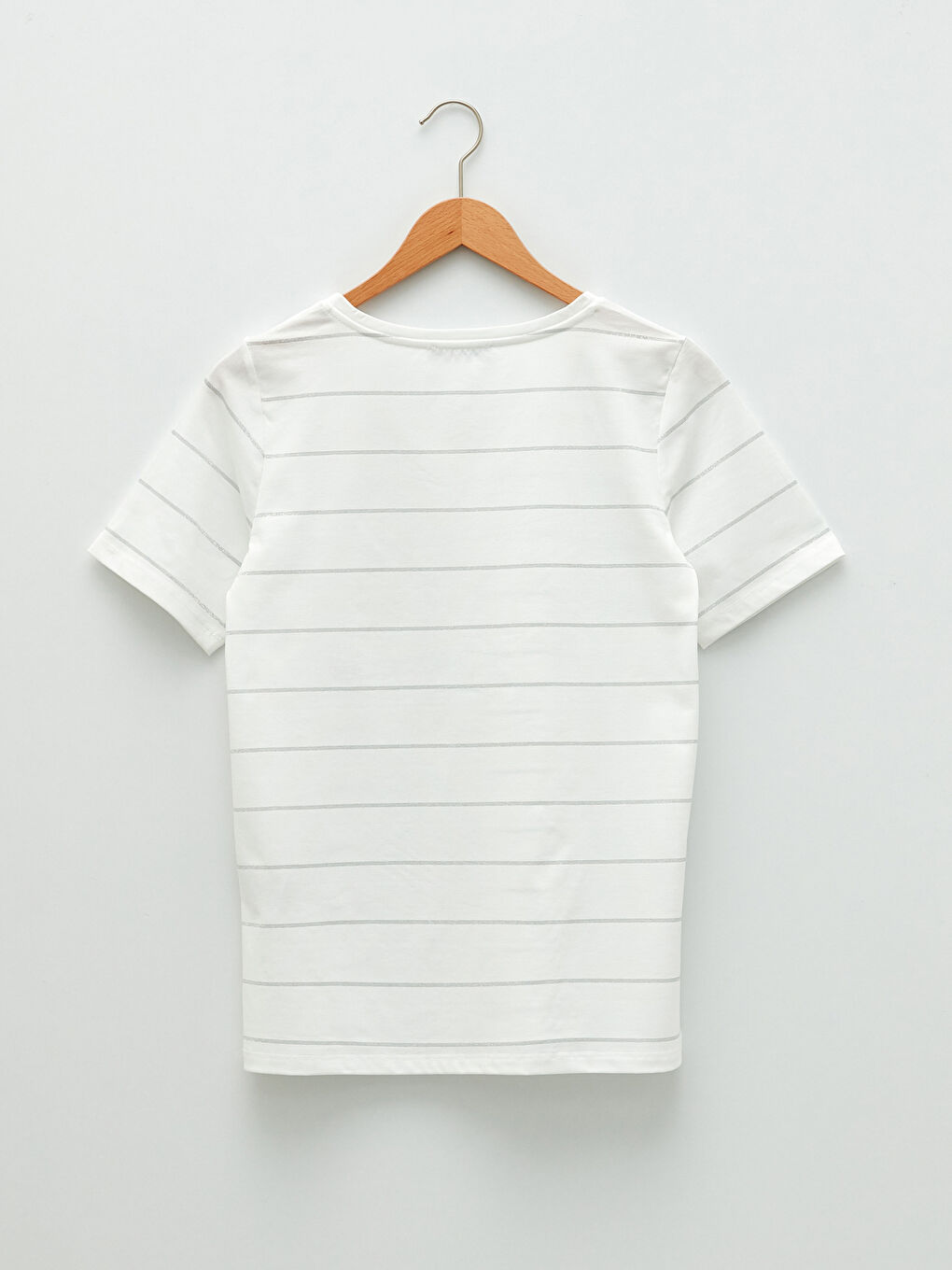 V-Neck Striped Short Sleeve Women's T-Shirt-7