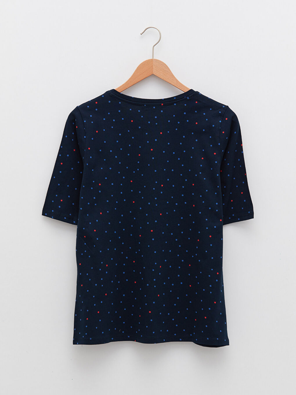 LCWAIKIKI Basic Crew Neck Polka Dot Short Sleeve Cotton Women's T-Shirt -S29642Z8-LSH