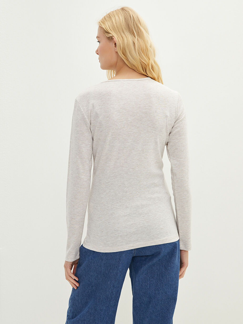 Bej Bisiklet Yaka Kadın Bodysuit-1