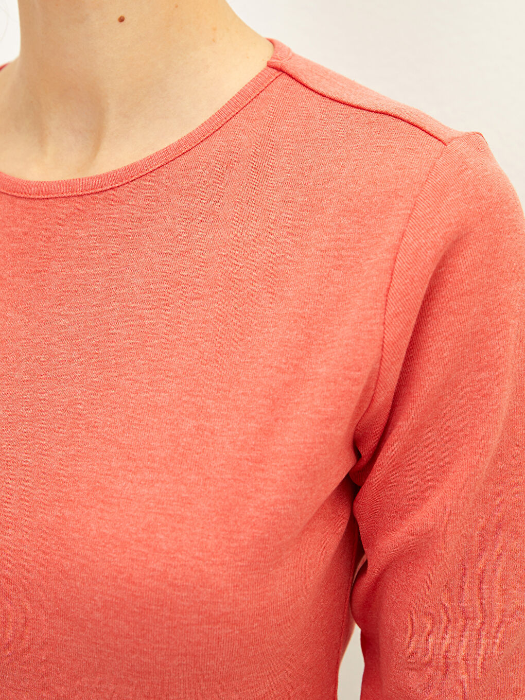 Turuncu Bisiklet Yaka Kadın Bodysuit-2