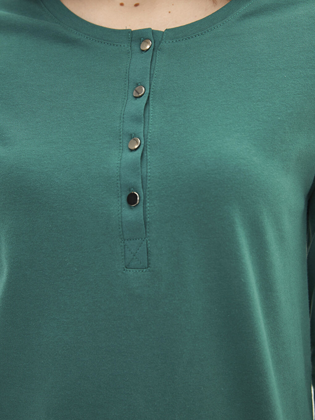 Crew Neck Regular Cotton Women's T-shirt-2