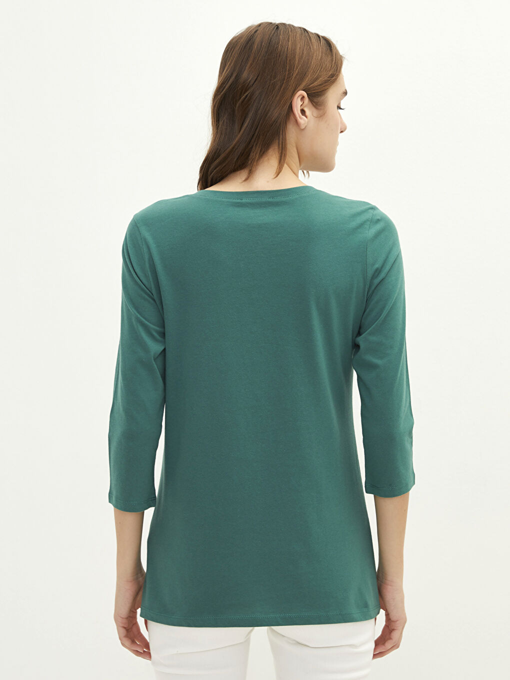 Crew Neck Regular Cotton Women's T-shirt-3