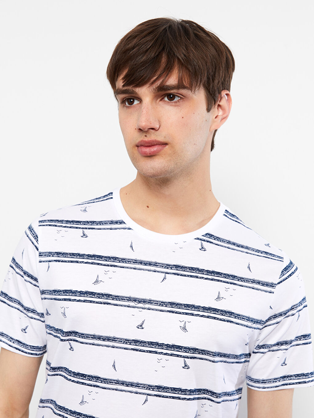 Футболка Мужская Джерси В Полоску С Короткими Рукавами И Круглым Вырезом-2