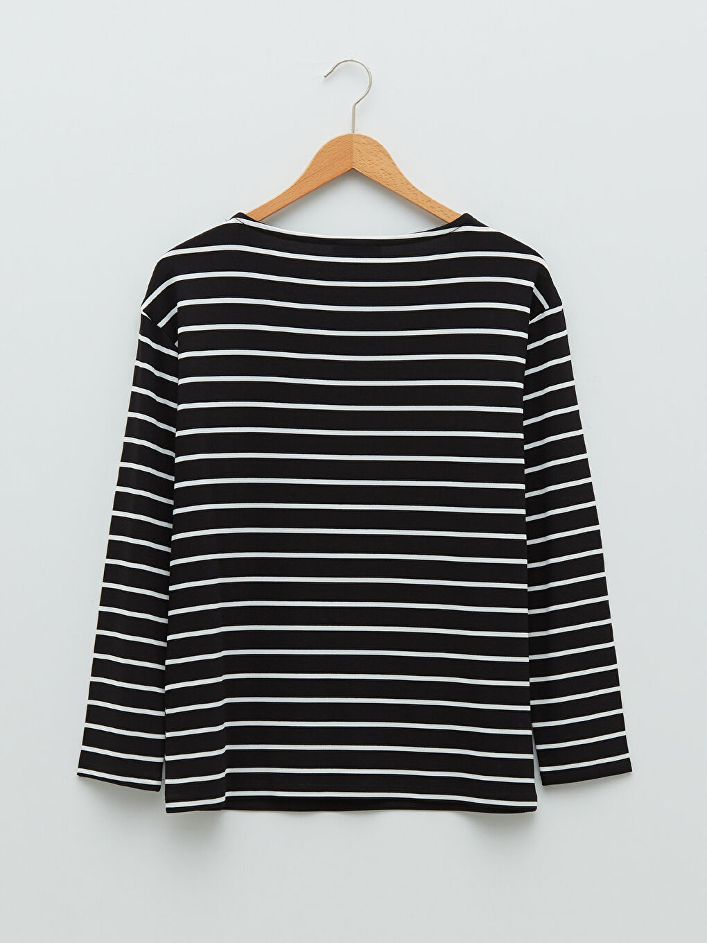 Crew Neck Striped Long Sleeve Women's T-Shirt-6