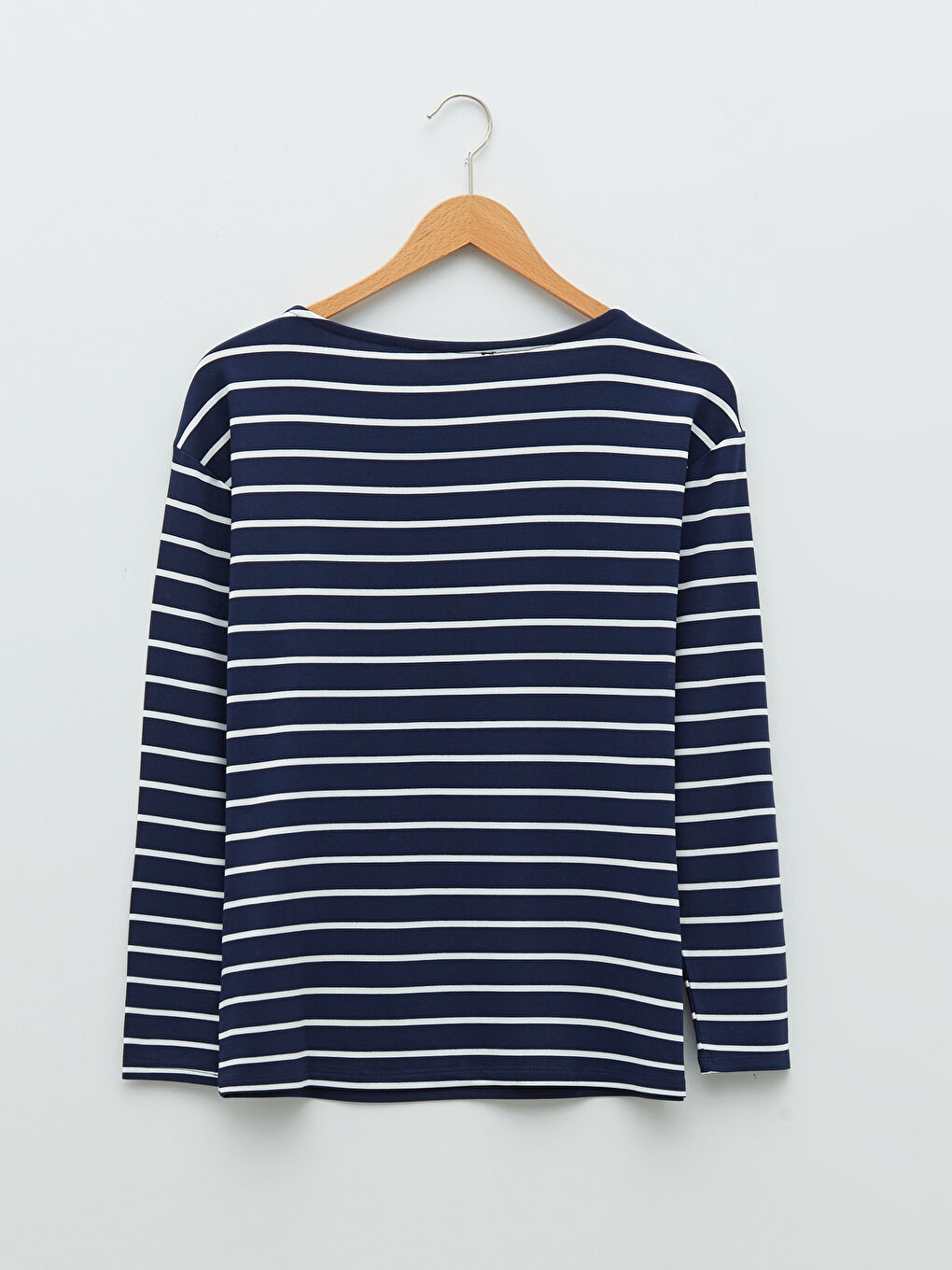 Crew Neck Striped Long Sleeve Women's T-Shirt-6