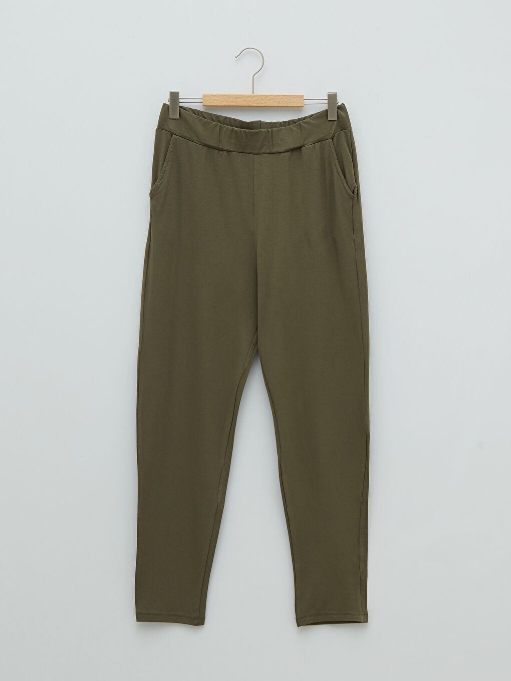 Women's Elasticated Waist Plain Sweatpants-4