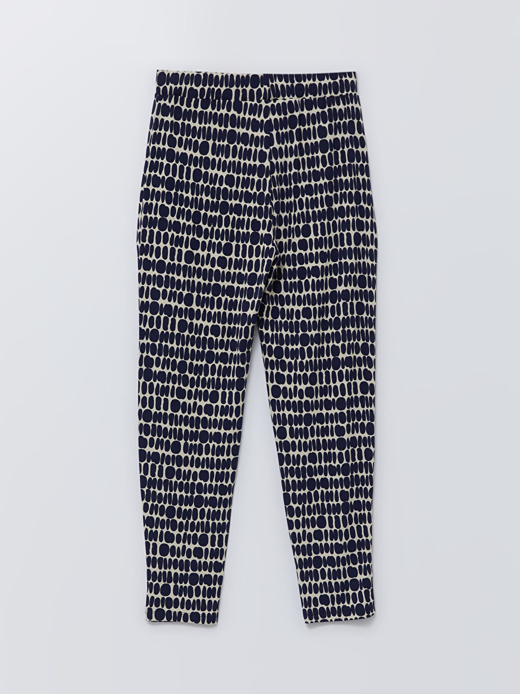 Elastic Waist Standard Fit Patterned Women's Trousers-6