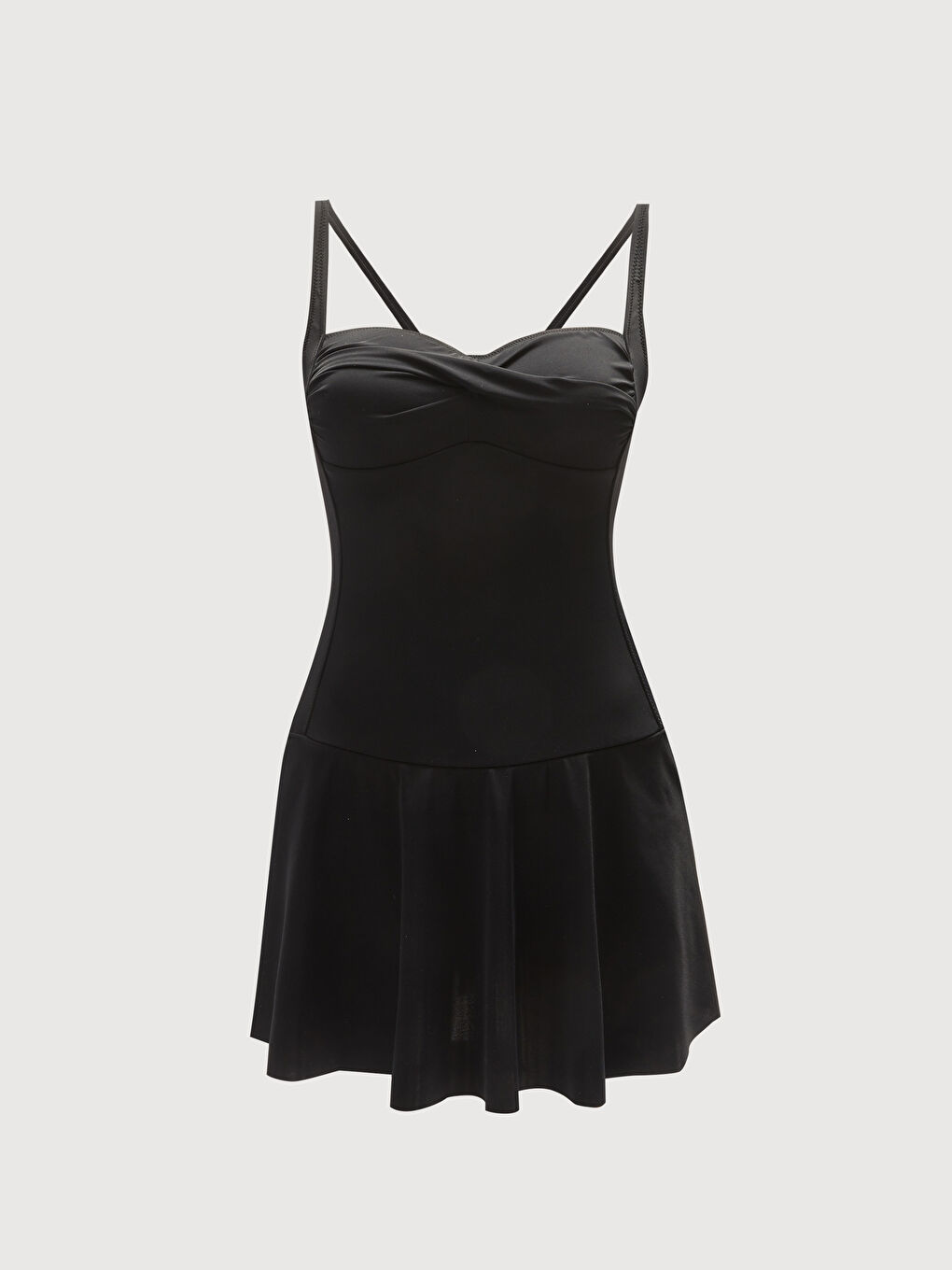 Sweetheart Neck Plain Strappy Women's Swimsuit -S29701Z8-CVL