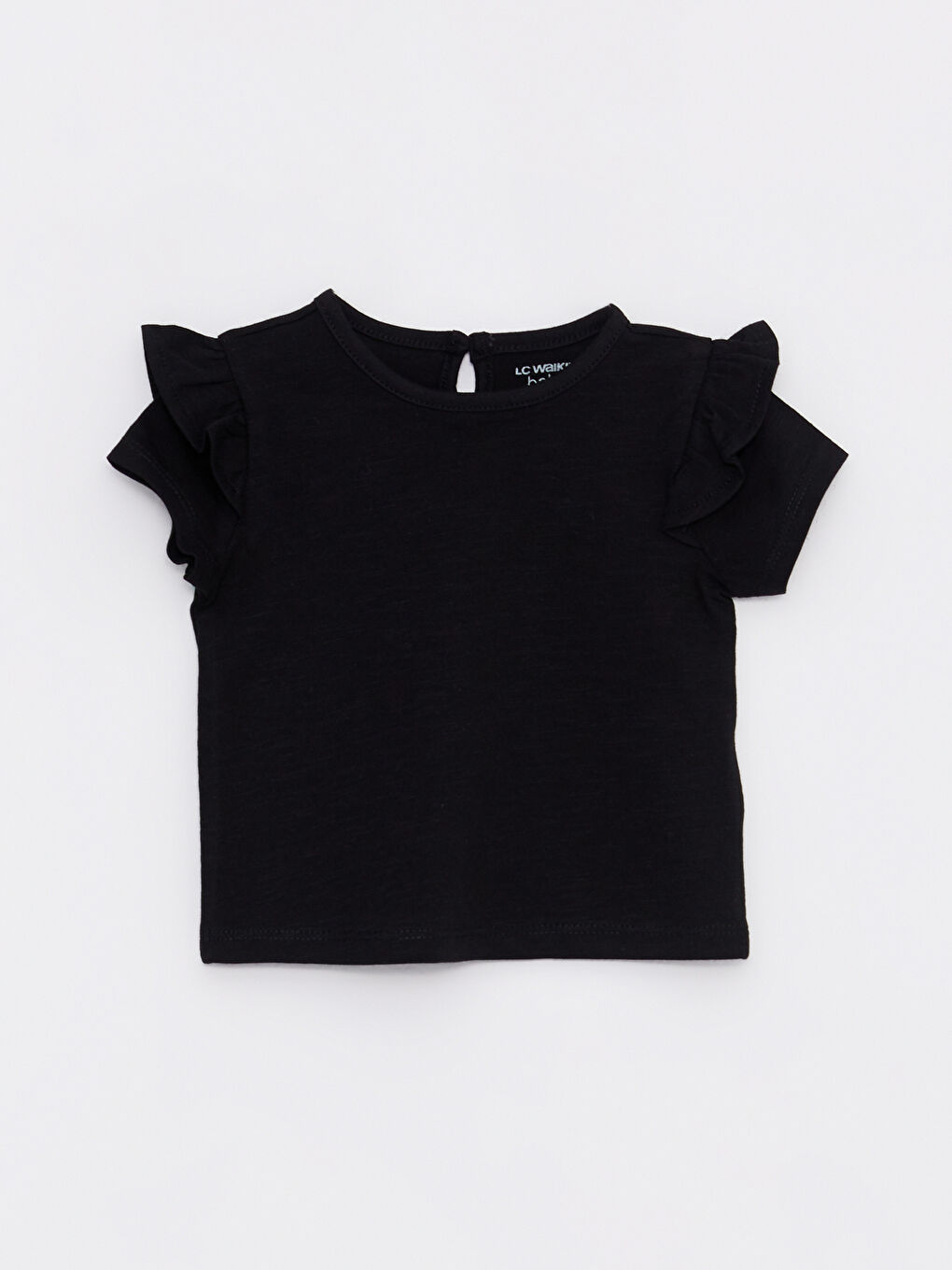 Crew Neck Short Sleeve Cotton Baby Girl T-Shirt 2 Pieces-1