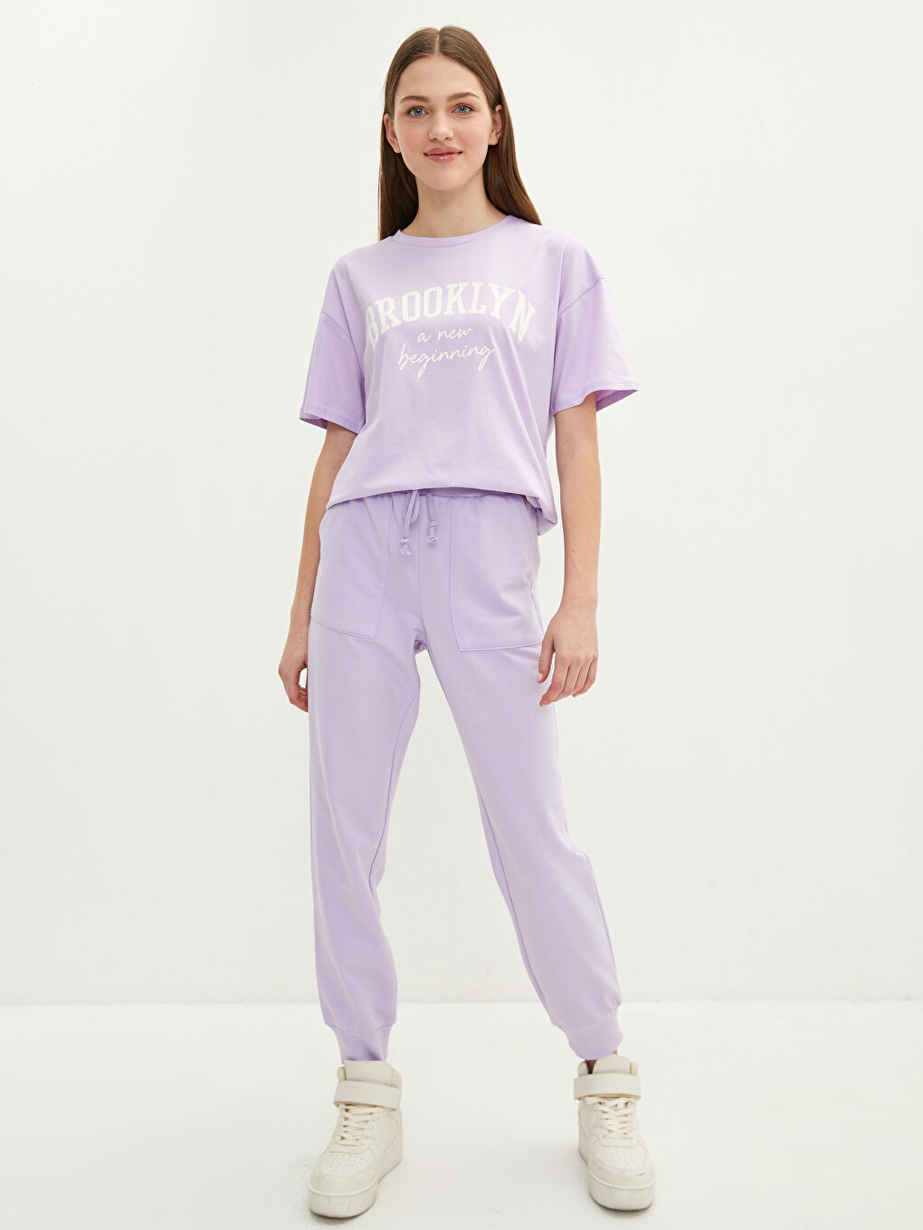 Women's Elasticated Waist Plain Jogger Sweatpants