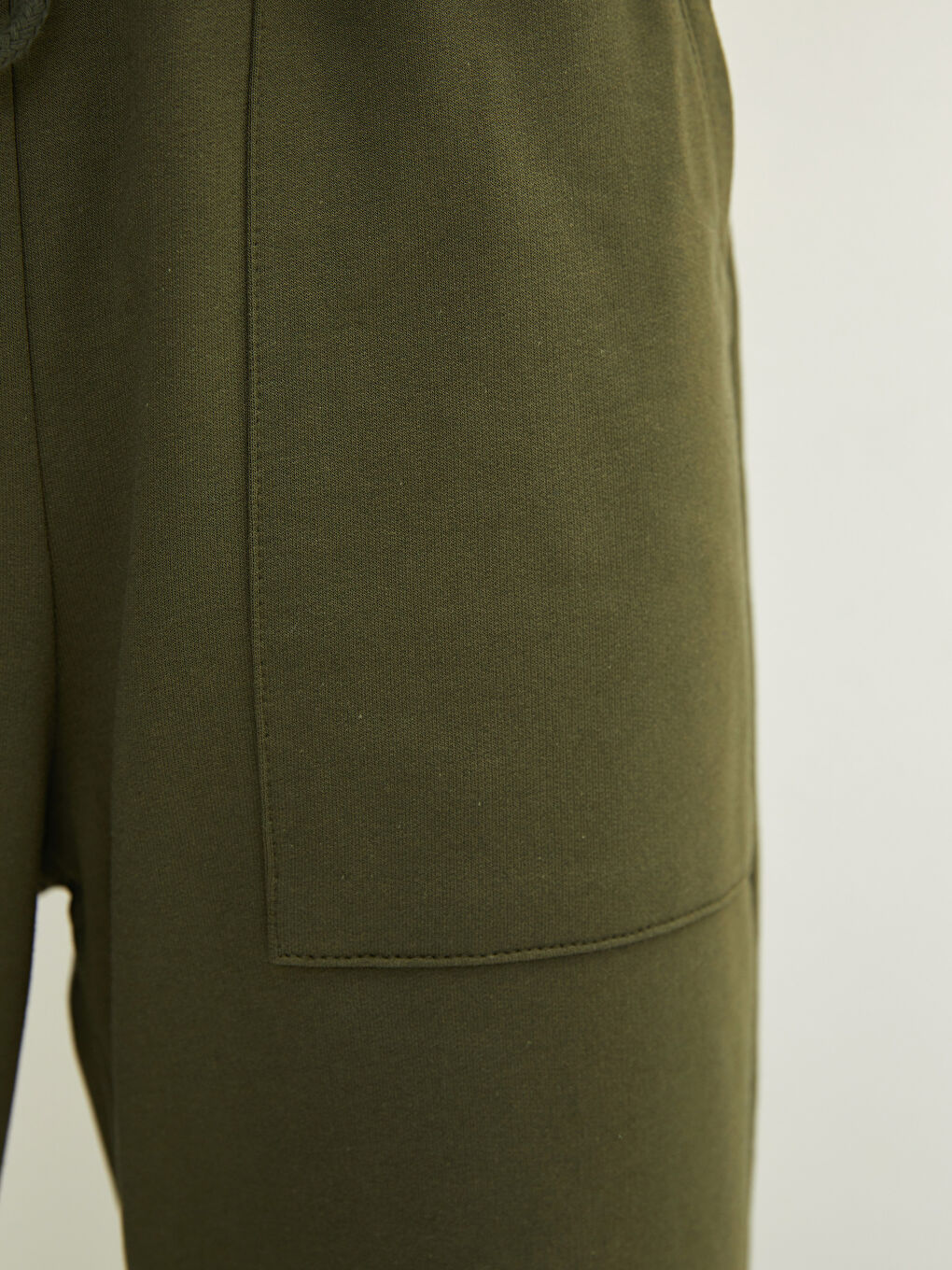 بنطلون رياضي سادة بخصر مرن للسيدات-3