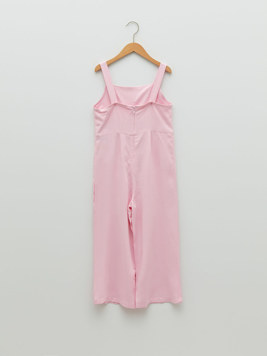 LC WAIKIKI Pembe Kare Yaka Basic Askılı Kız Çocuk Tulum - 1