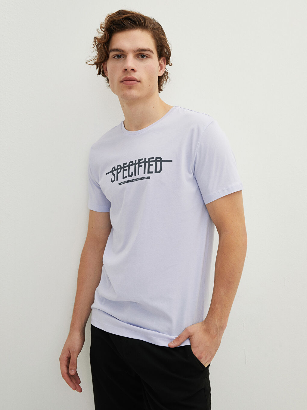 Crew Neck Short Sleeve Printed Combed Cotton Men's T-shirt