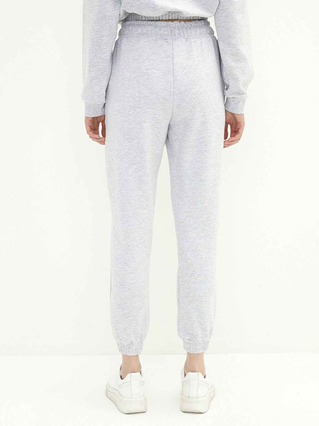 Elastic Waist Printed Pocket Detailed Women's Jogger Sweatpants-4
