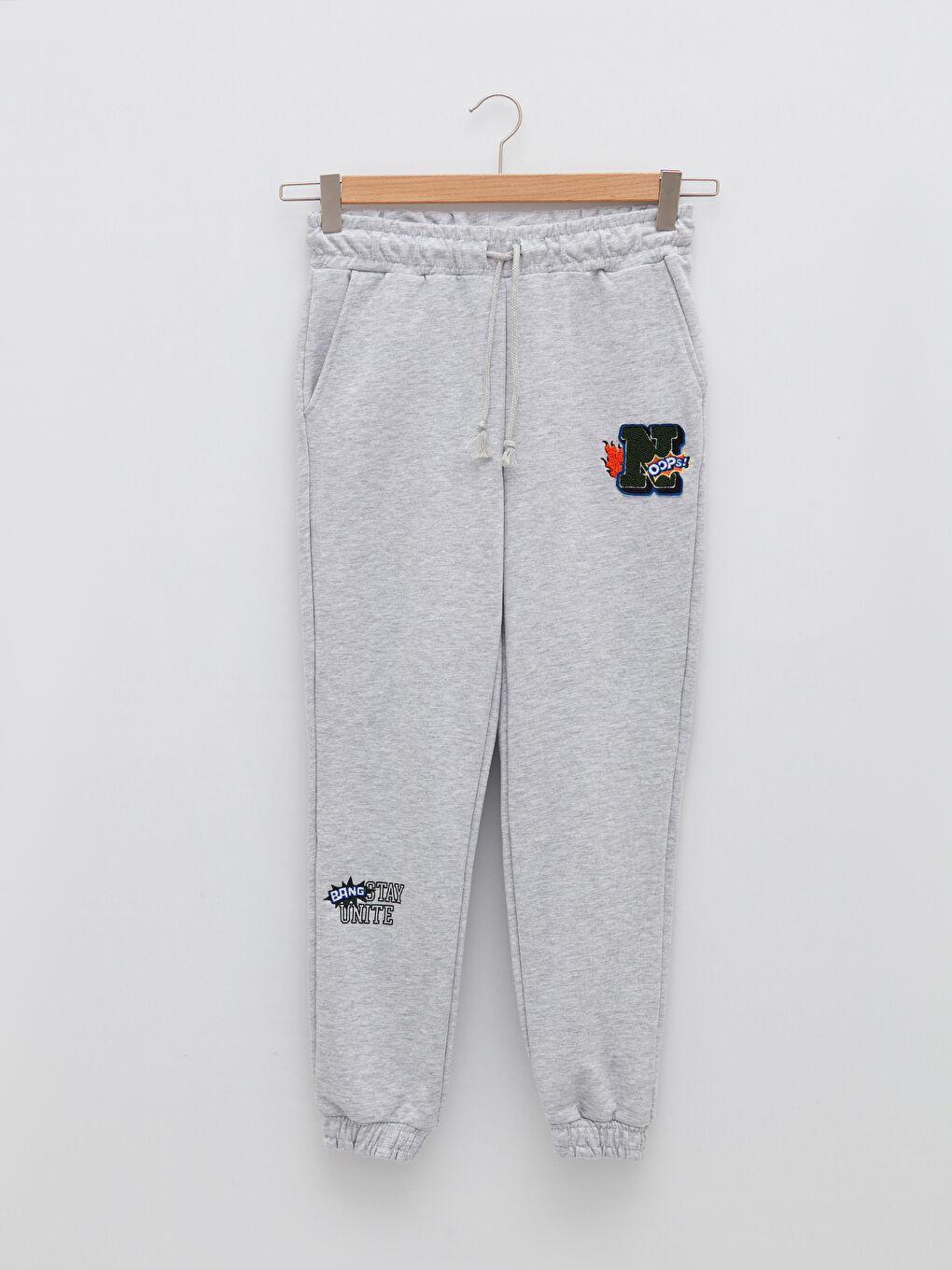 Elastic Waist Printed Pocket Detailed Women's Jogger Sweatpants-5