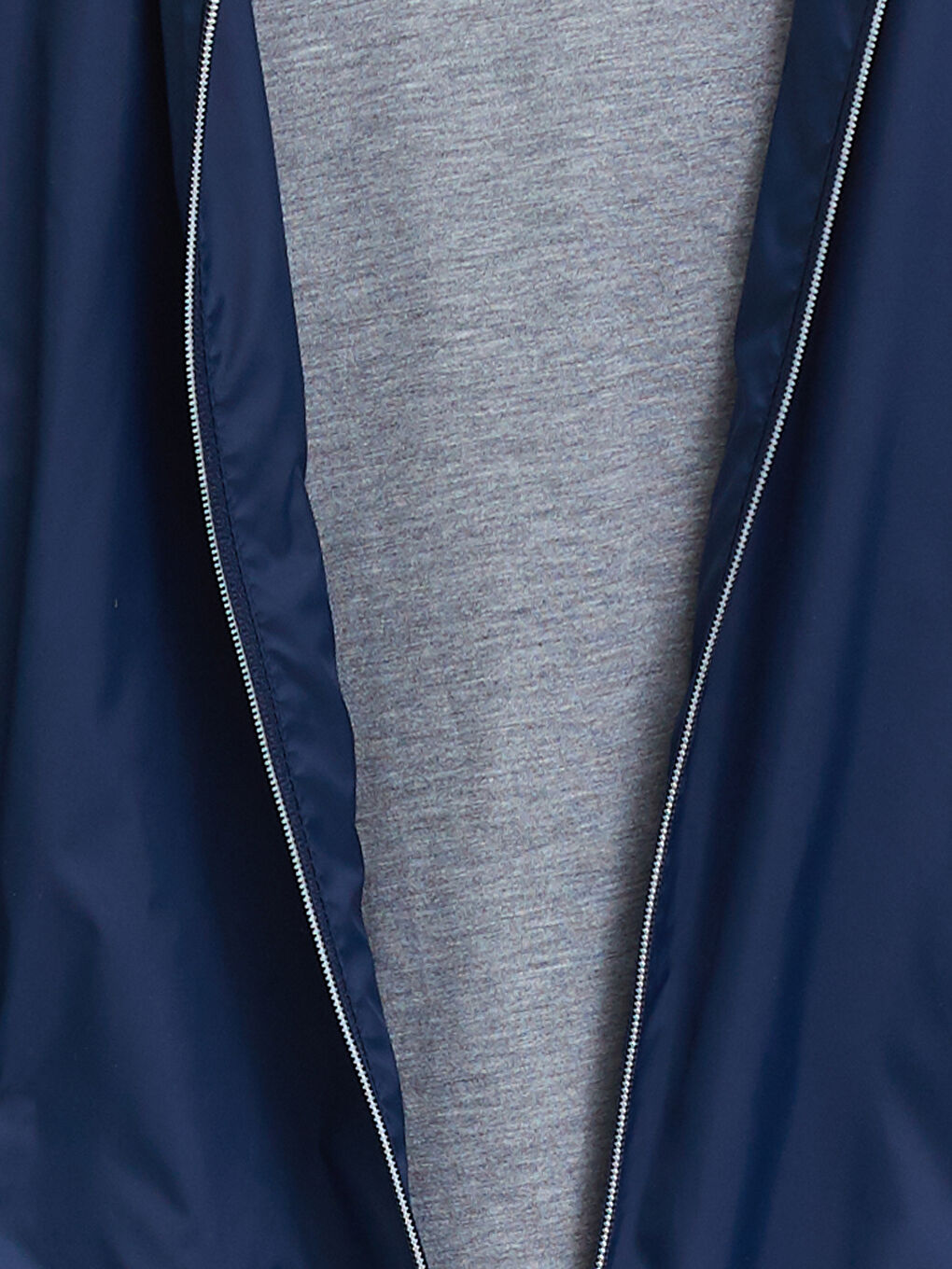 Lacivert Kadın Kapüşonlu Düz Yağmurluk-10