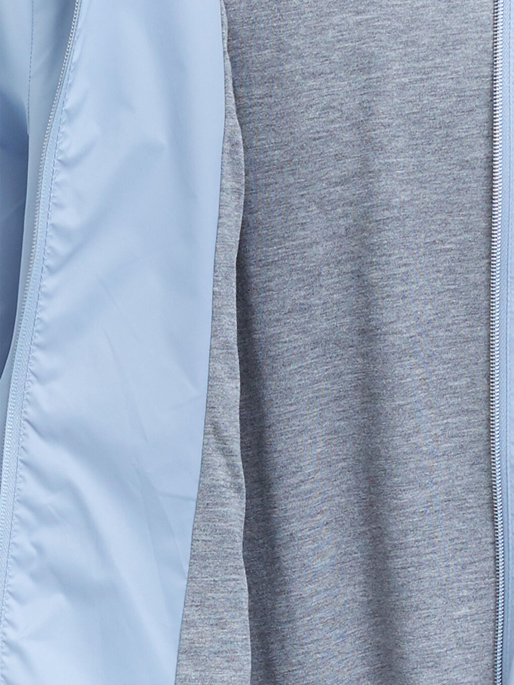 Mavi Kadın Kapüşonlu Düz Yağmurluk-7