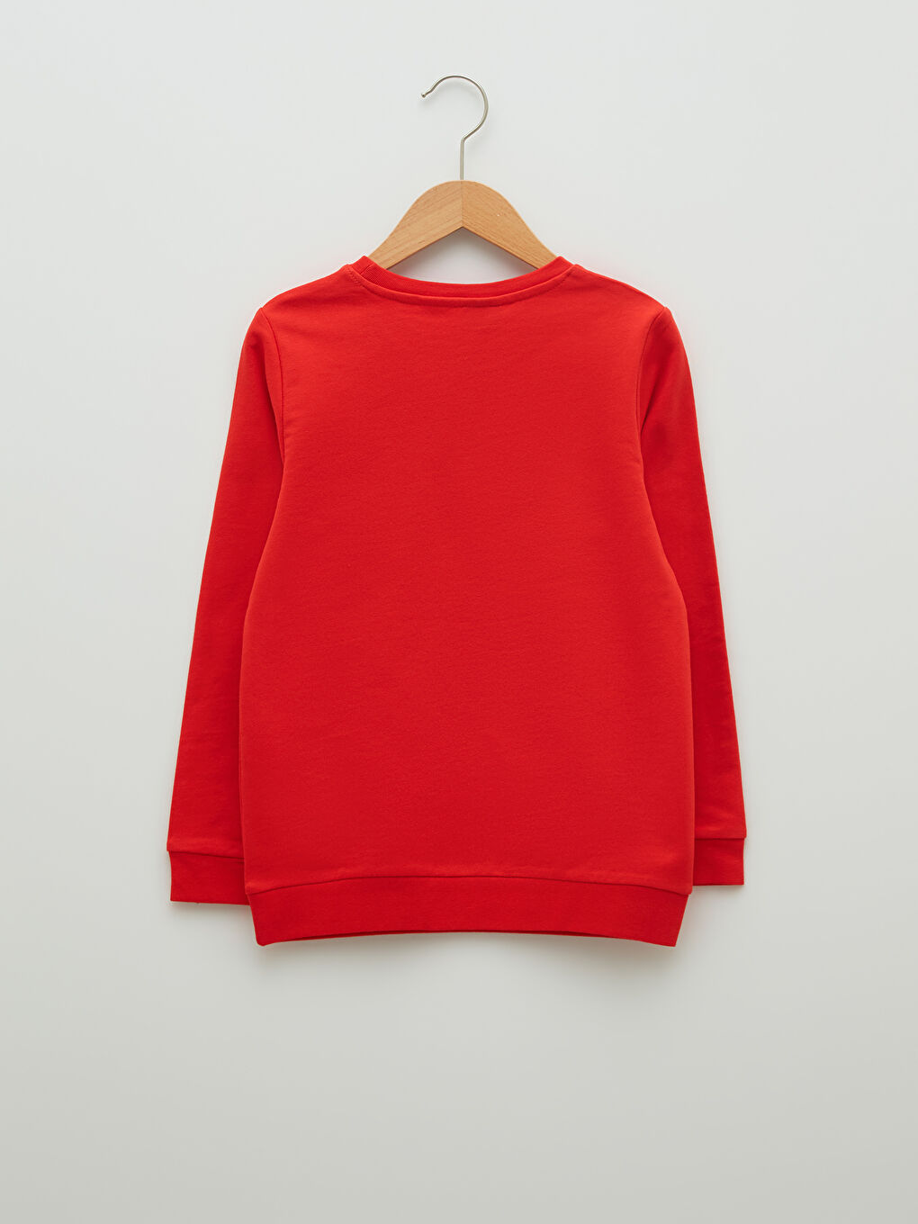 Kırmızı Bisiklet Yaka Spider-Man Baskılı Uzun Kollu Erkek Çocuk Sweatshirt-2