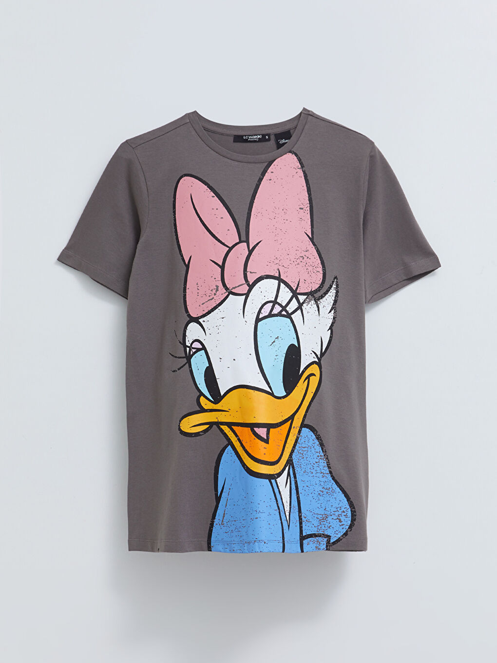 LCWAIKIKI Maternity Crew Neck Daisy Duck Printed Short Sleeve Cotton Maternity T-Shirt -S29781Z8-H0F